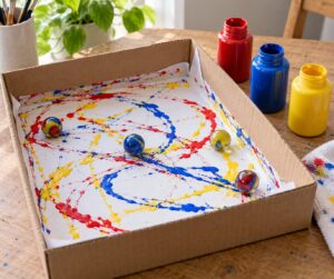 how to do marble painting in a box