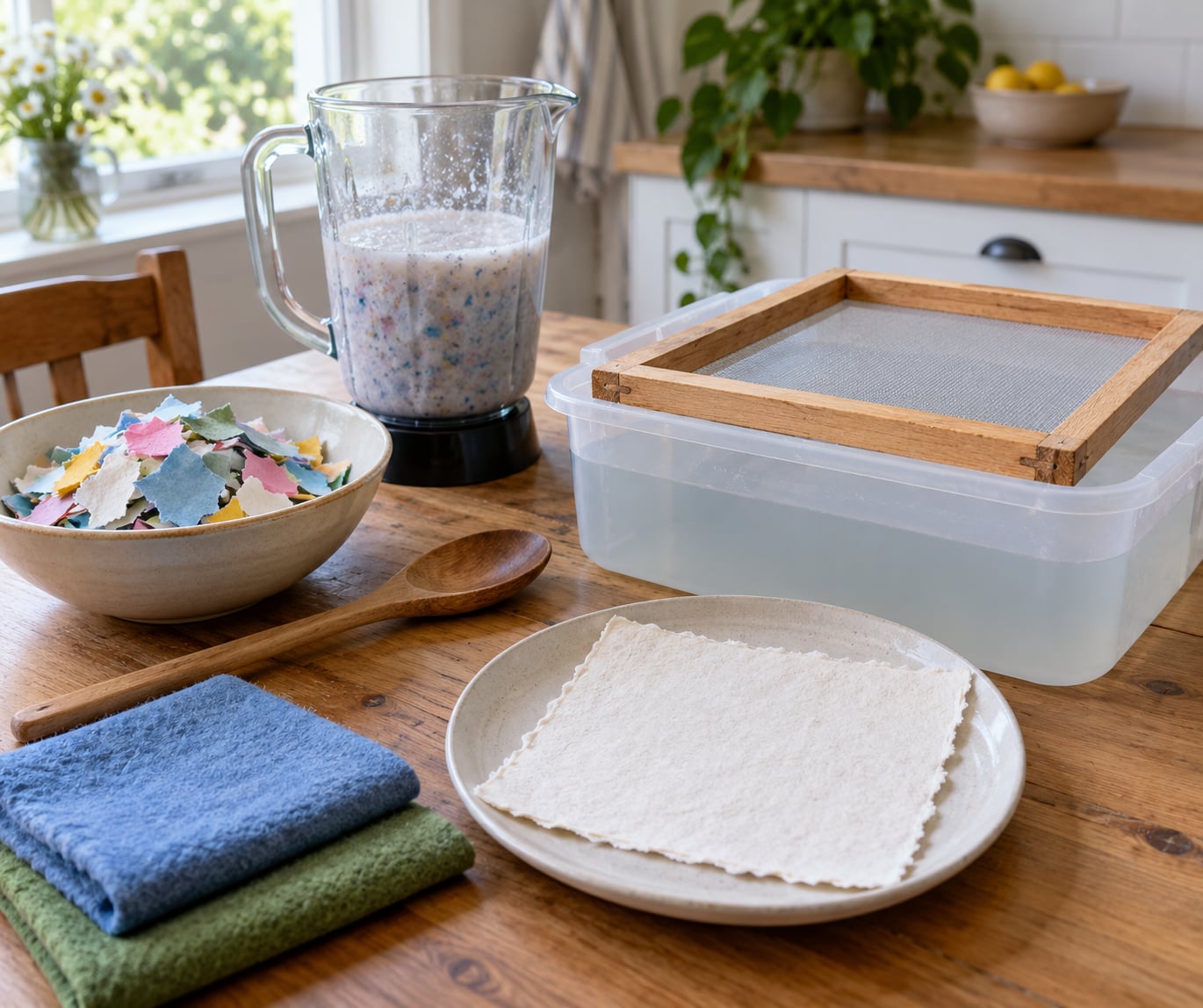 how to make homemade paper from scraps