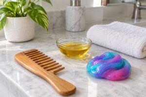 how to get slime out of hair