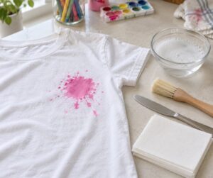 how to clean paint out of clothes
