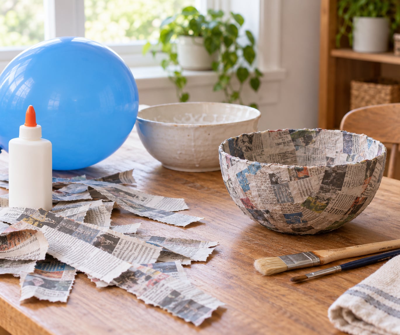 how to make a paper mache bowl