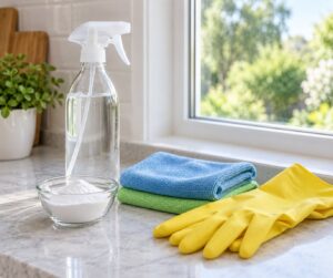 how to clean with vinegar and baking soda safely
