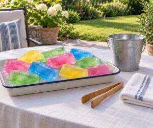 how to make colored ice blocks for outdoor play