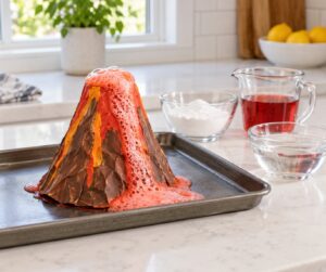 how to make a volcano with baking soda