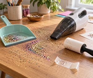 how to clean up glitter