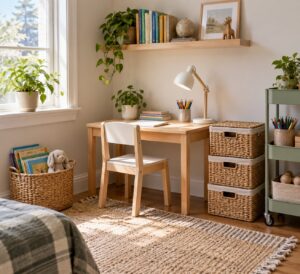 how to set up a homeschool space in a small home