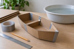 how to make a cardboard boat that floats