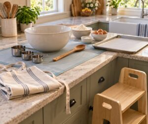 how to bake with kids without a mess