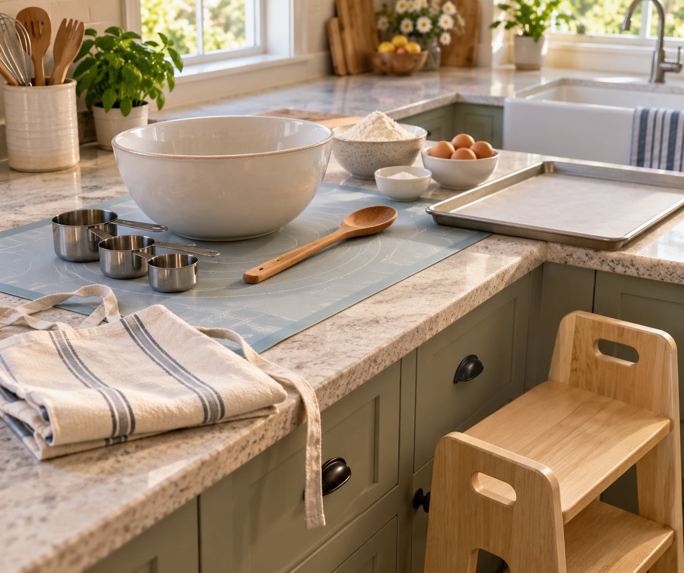 how to bake with kids without a mess