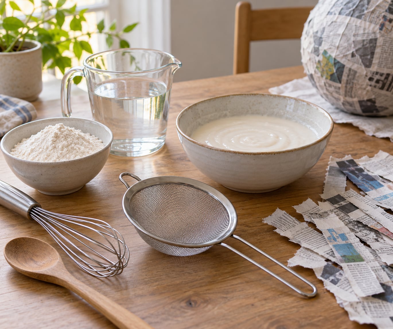 how to make papier mache paste