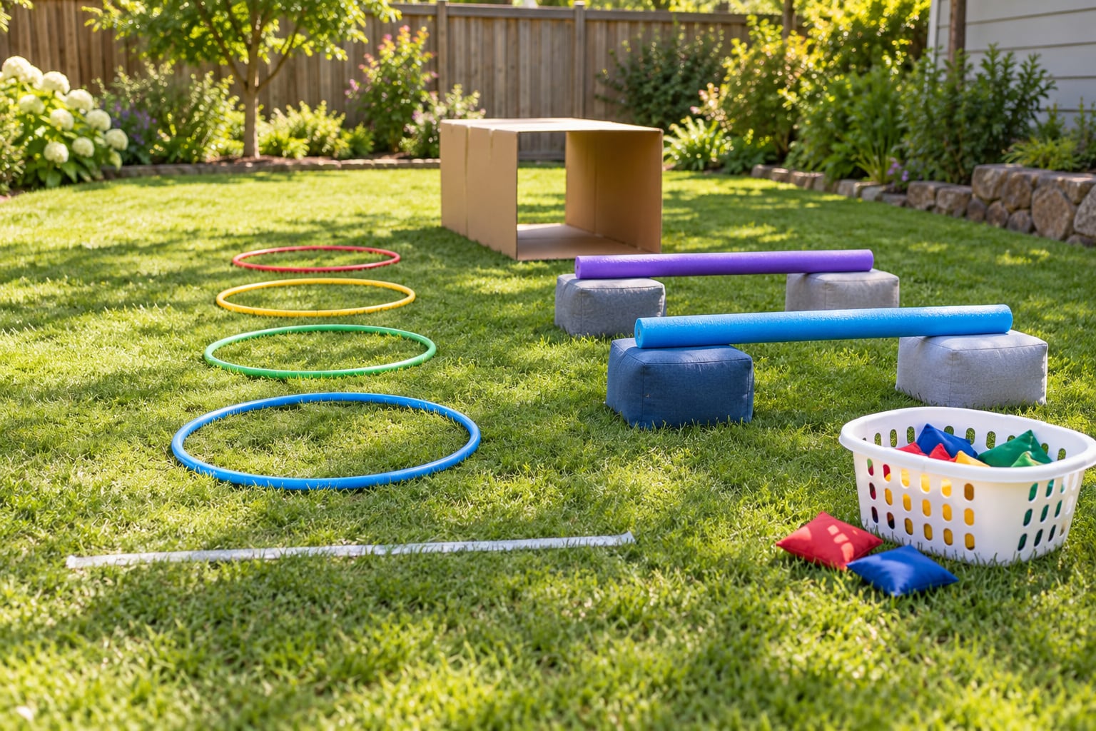 how to make a backyard obstacle course for kids
