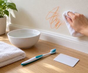 how to get crayon off walls