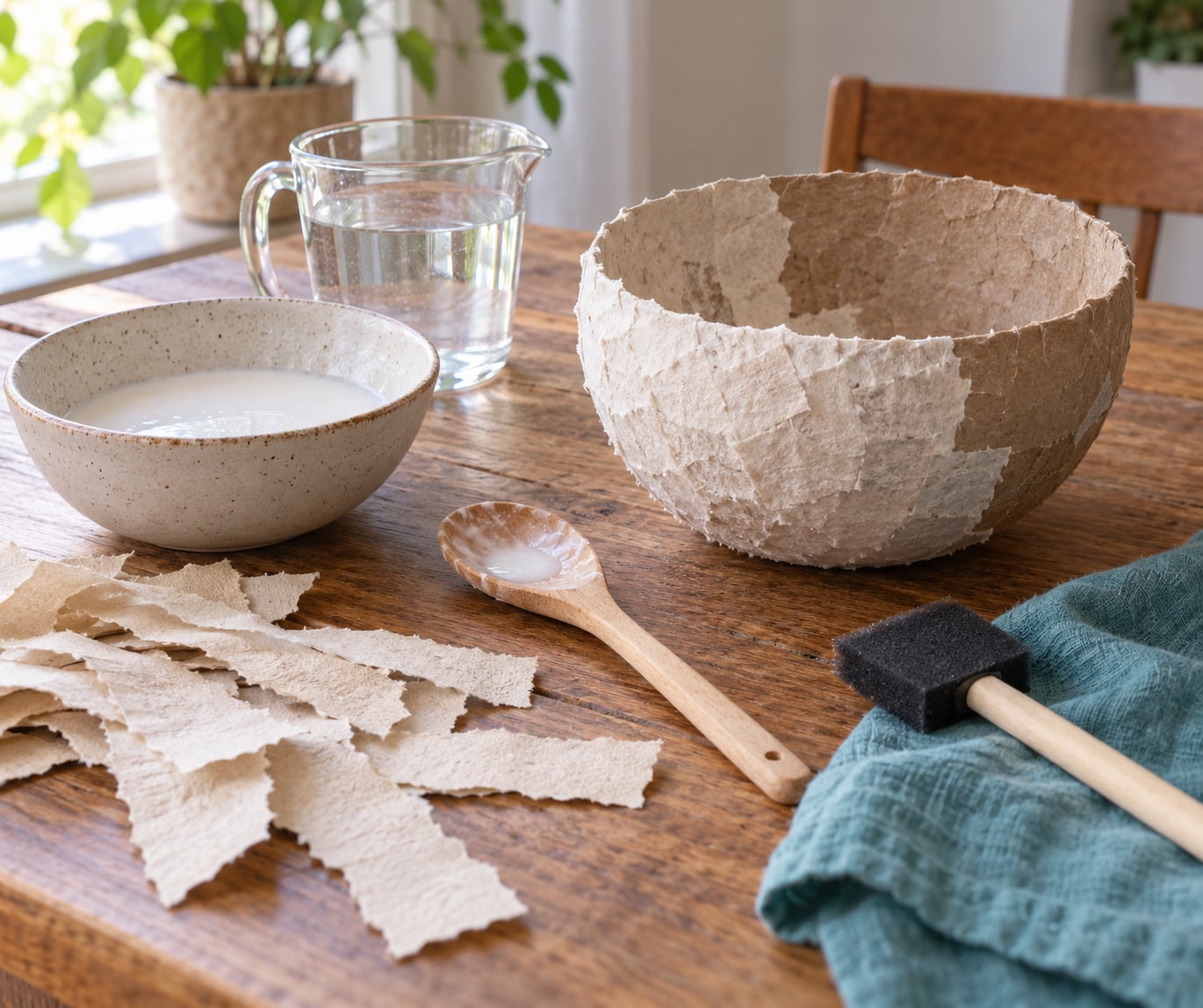 how to make paper mache without flour