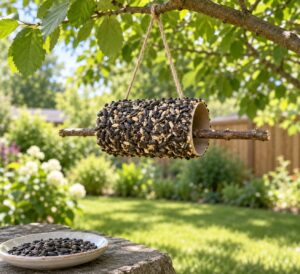 how to make a toilet paper roll bird feeder