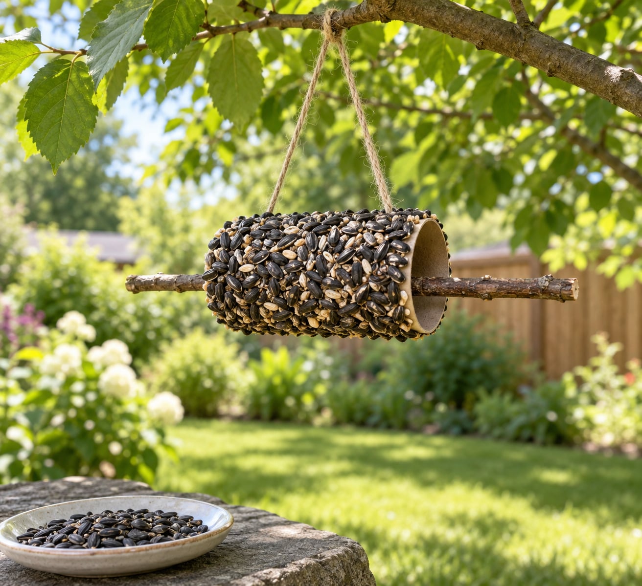 how to make a toilet paper roll bird feeder