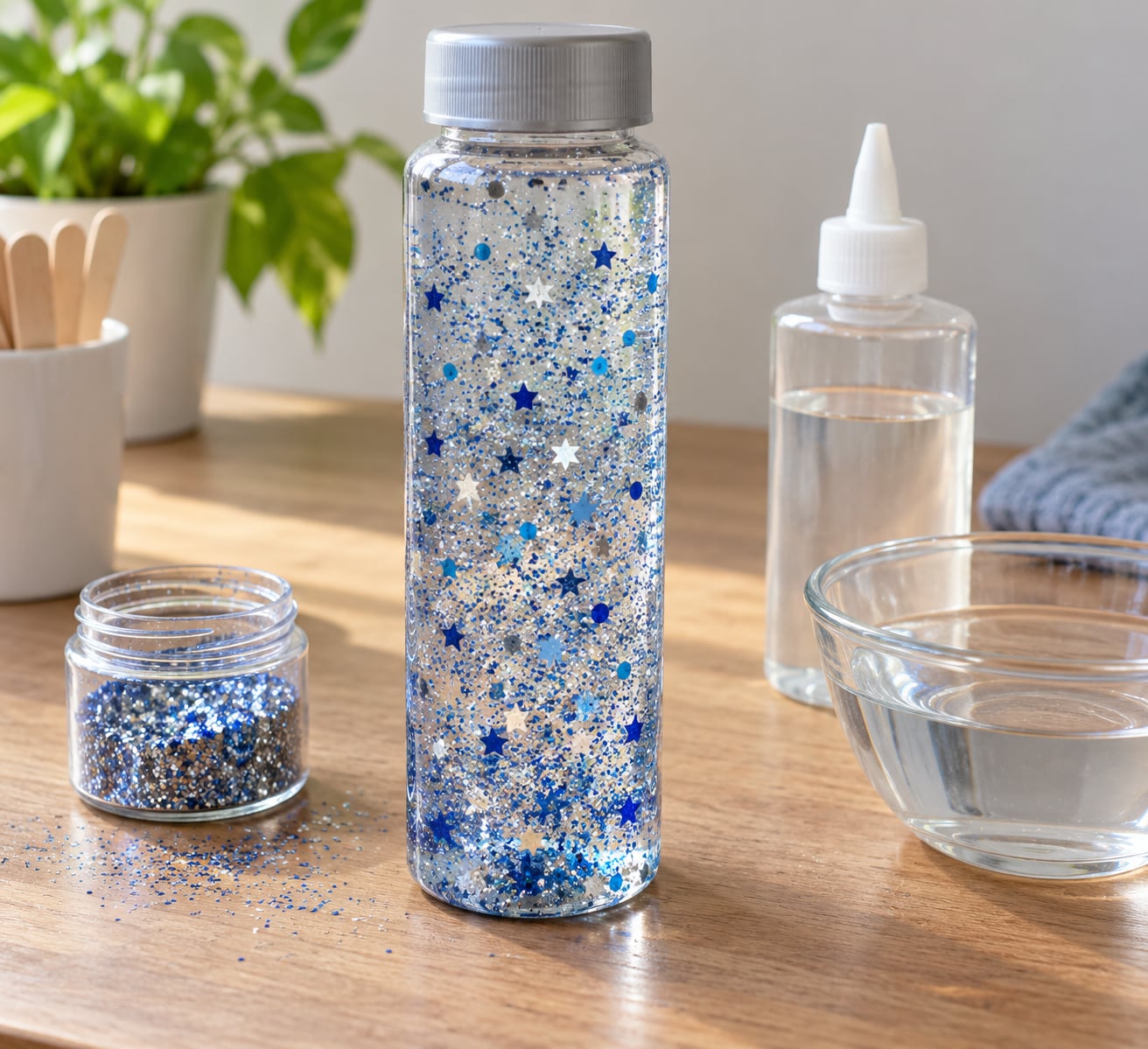 how to make a glitter sensory bottle