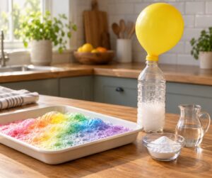 baking soda and vinegar experiments for kids