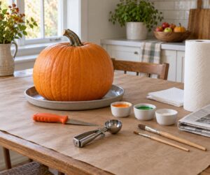 how to carve and paint pumpkins with kids safely
