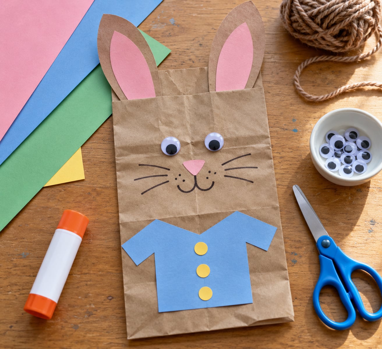 how to make puppets from paper bags