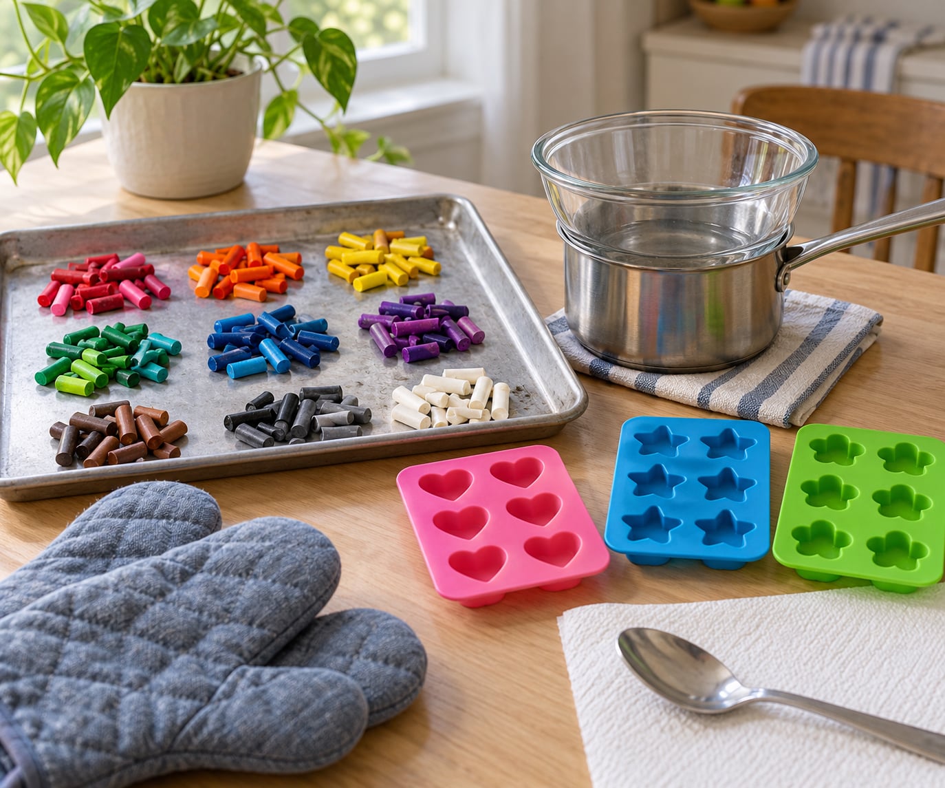 how to melt crayons safely with kids