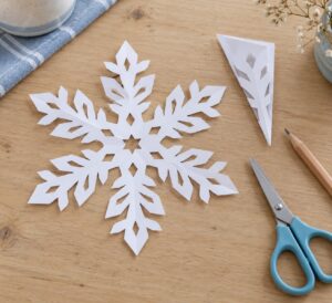 how to make a paper snowflake step by step