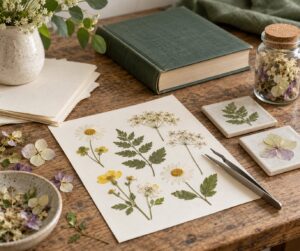 how to press flowers for crafts