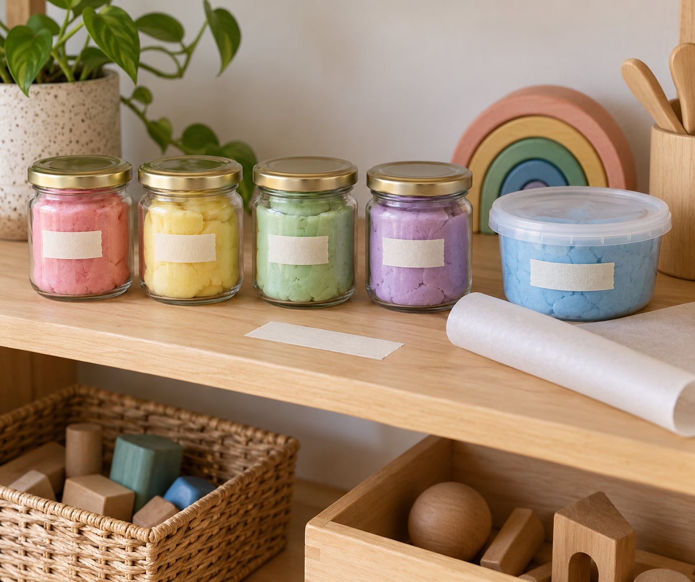 how to store homemade playdough