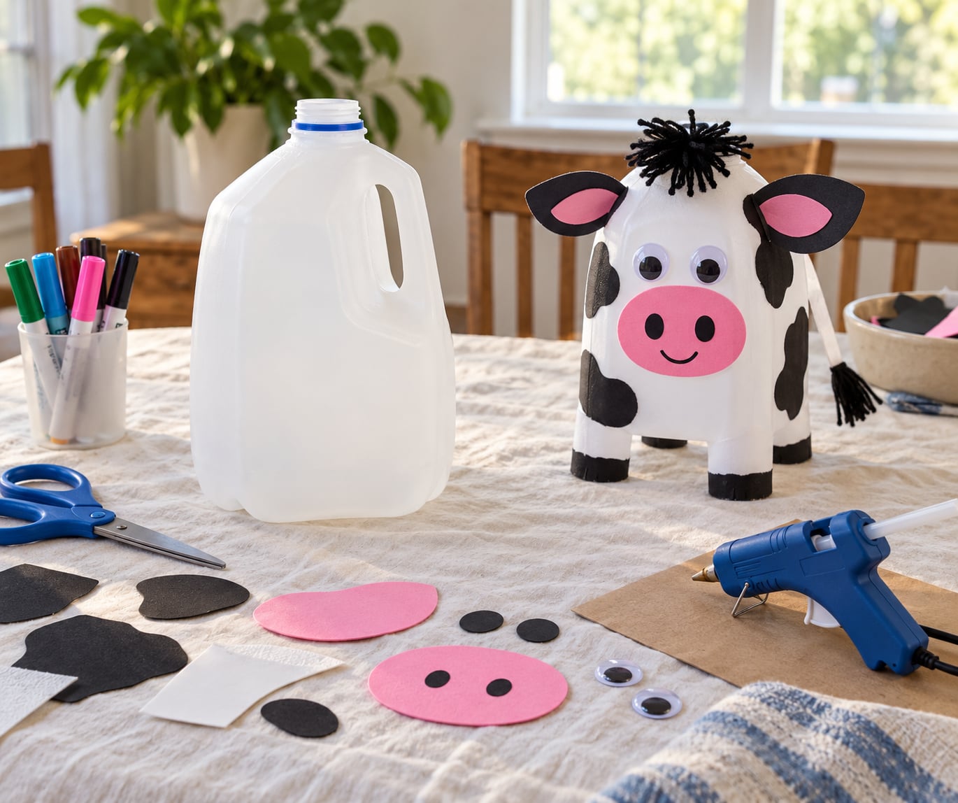 how to reuse milk jugs for crafts