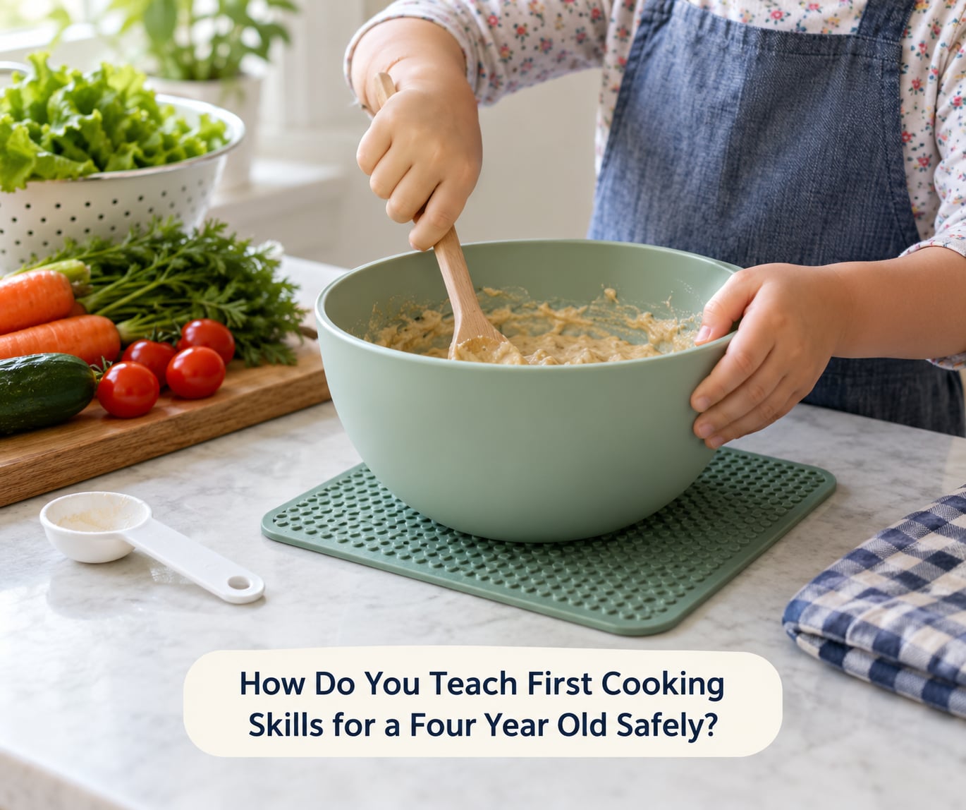 How Do You Teach First Cooking Skills for a Four Year Old Safely?