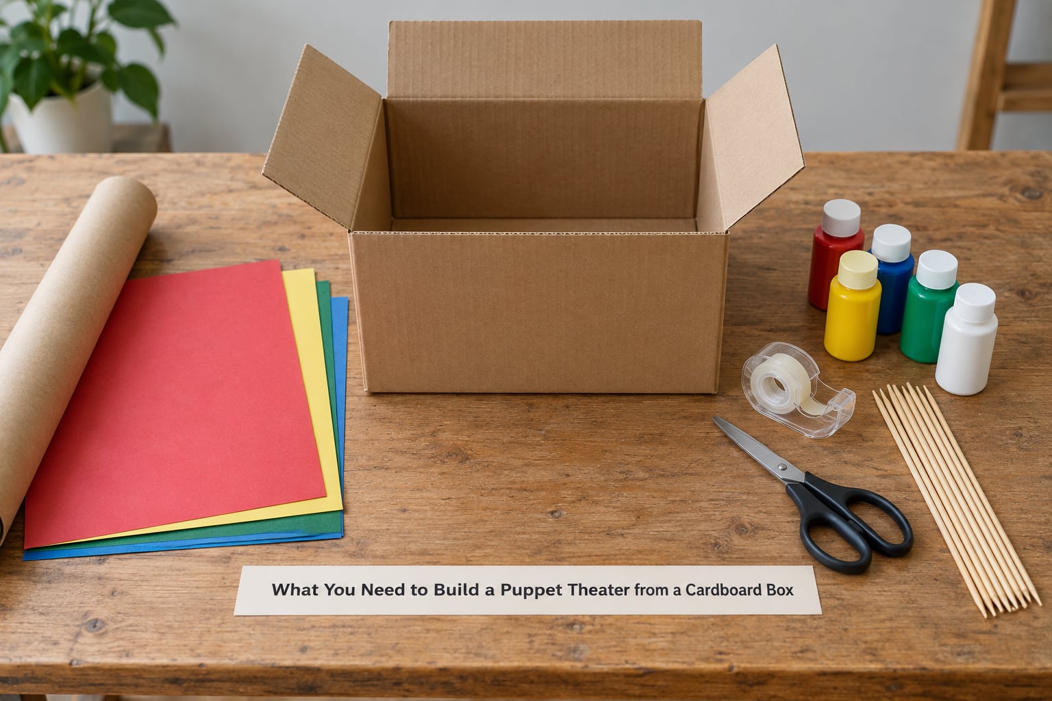 What You Need to Build a Puppet Theater from a Cardboard Box