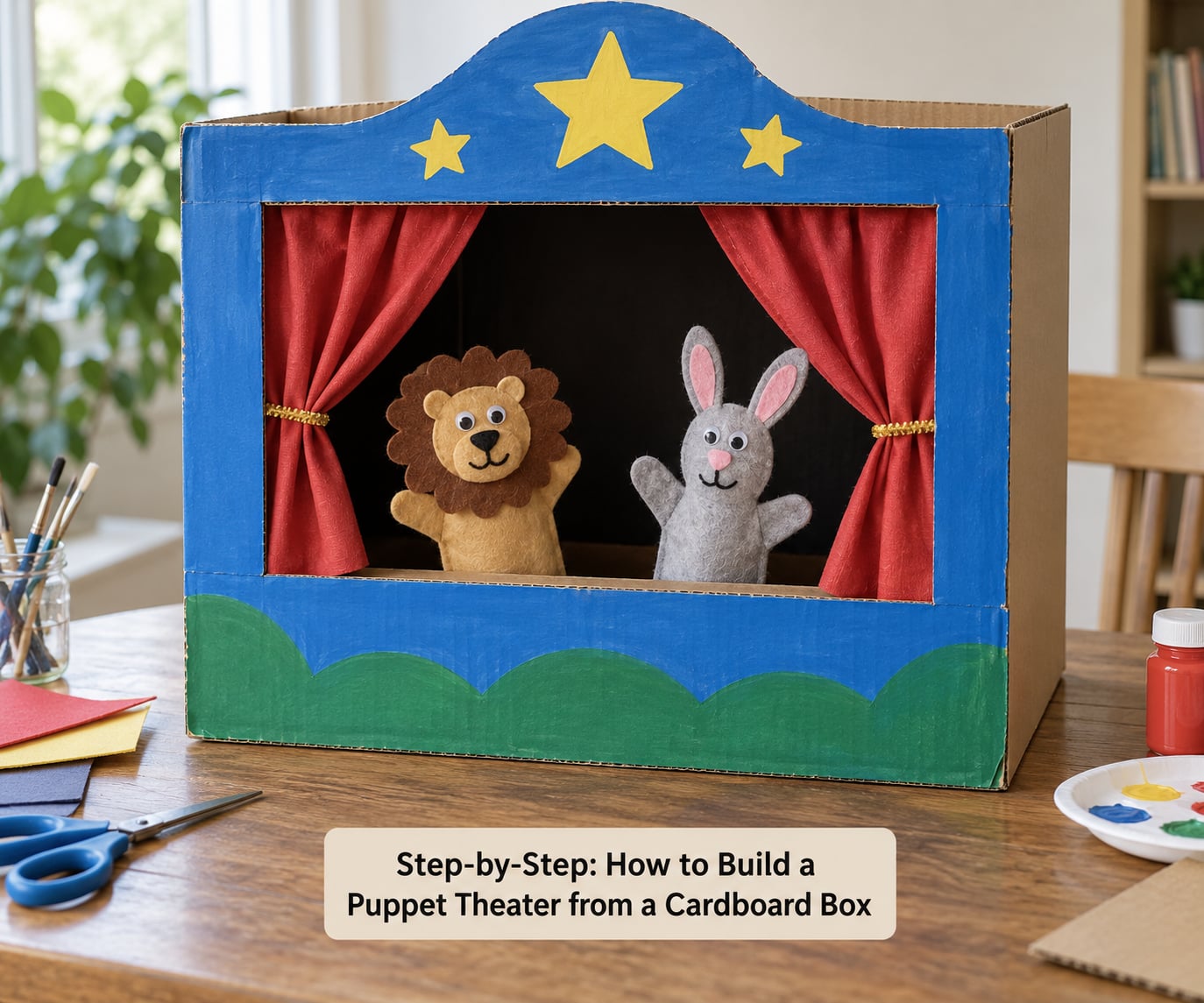 Step-by-Step: How to Build a Puppet Theater from a Cardboard Box