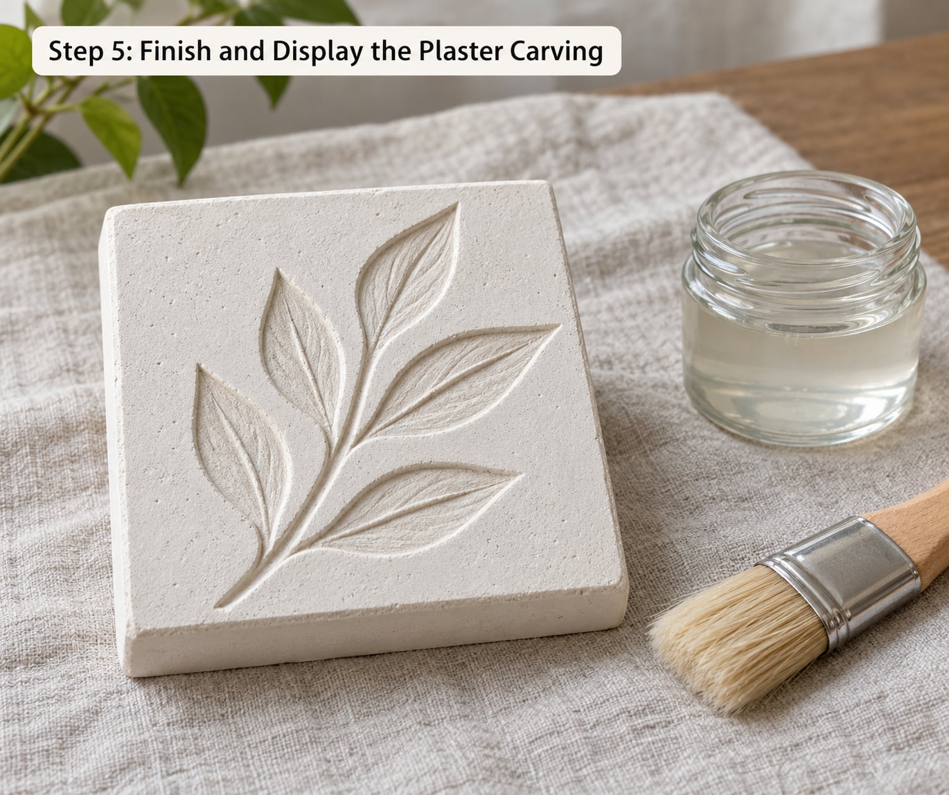 Step 5: Finish and Display the Plaster Carving