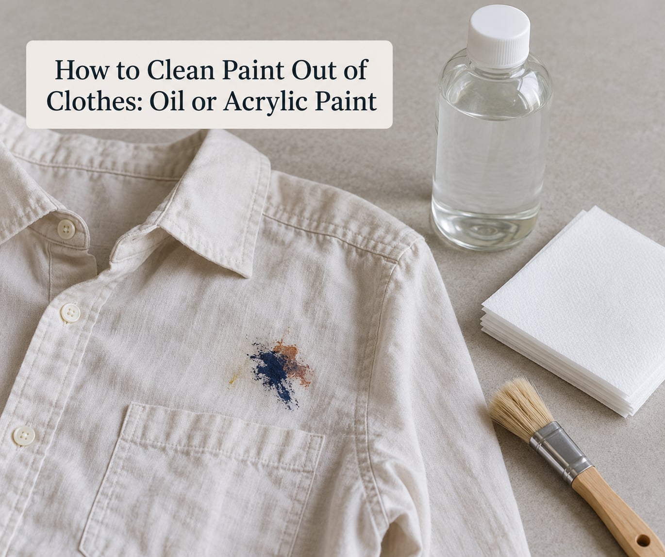 How to Clean Paint Out of Clothes: Oil or Acrylic Paint