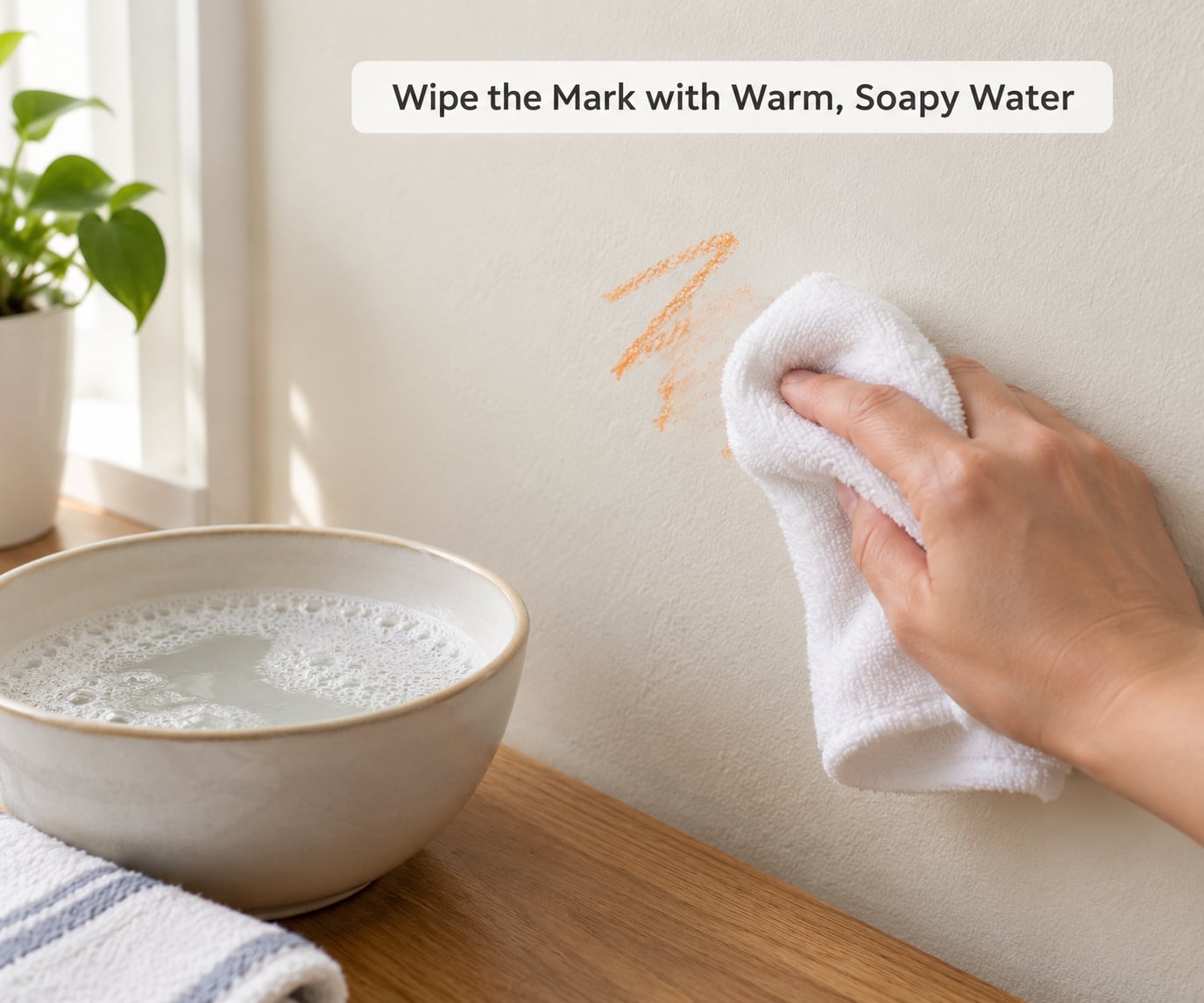 Wipe the Mark with Warm, Soapy Water