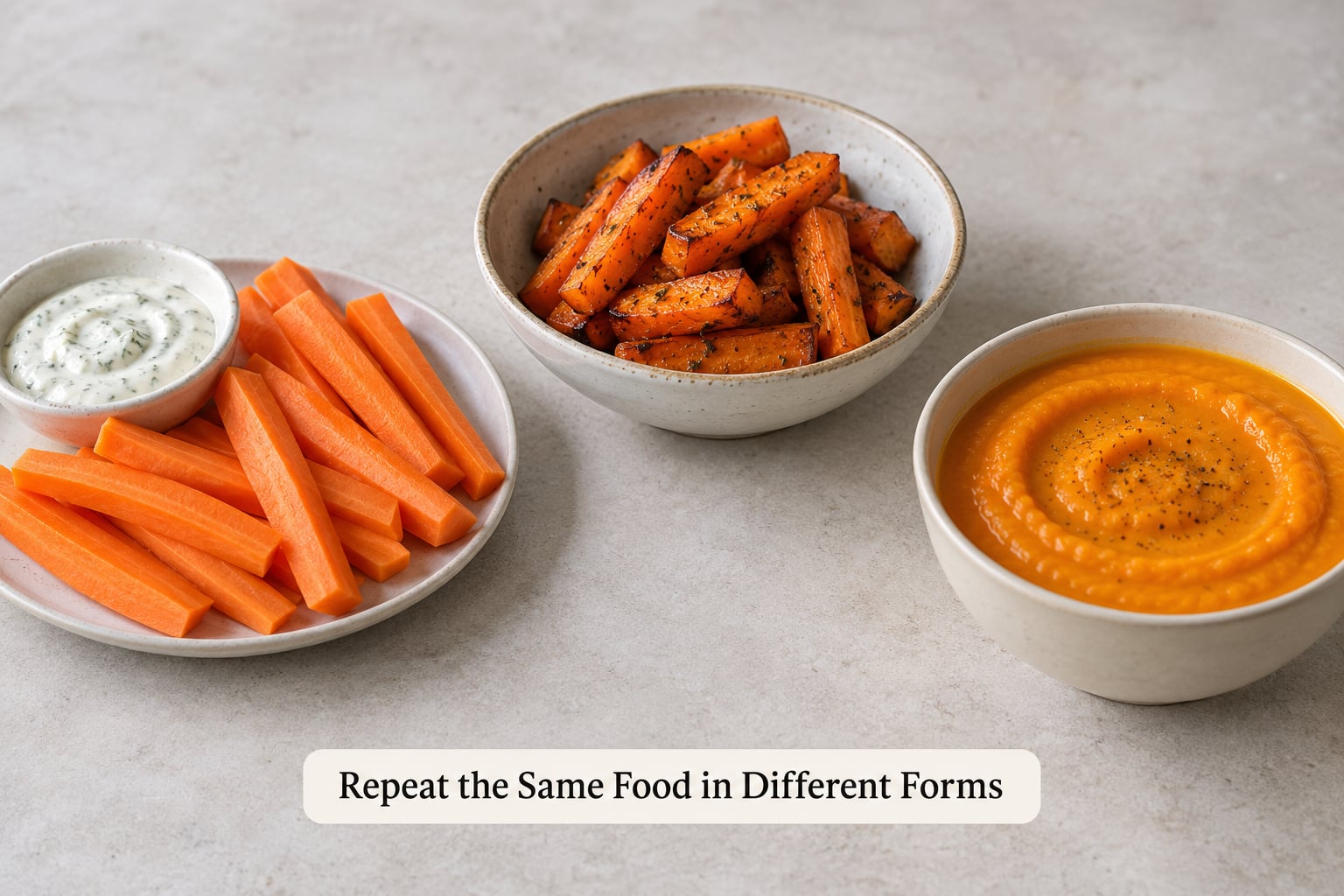 Repeat the Same Food in Different Forms