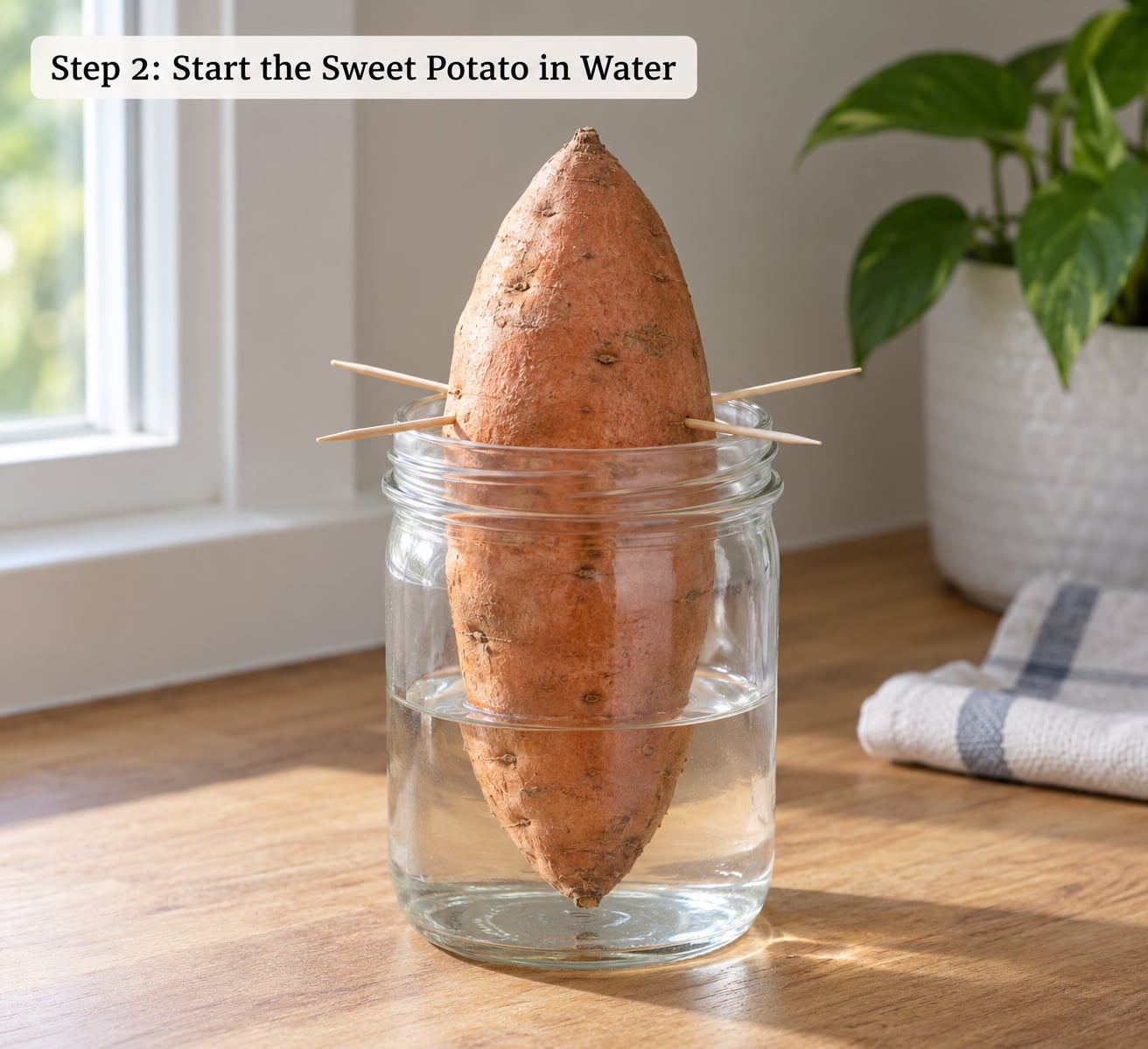 Step 2: Start the Sweet Potato in Water