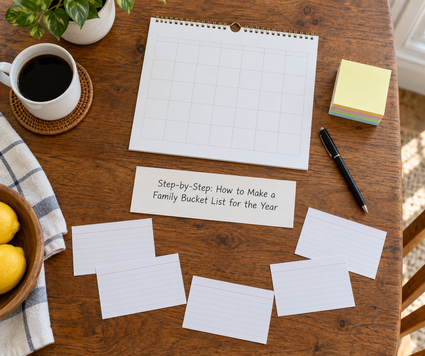 Step-by-Step: How to Make a Family Bucket List for the Year