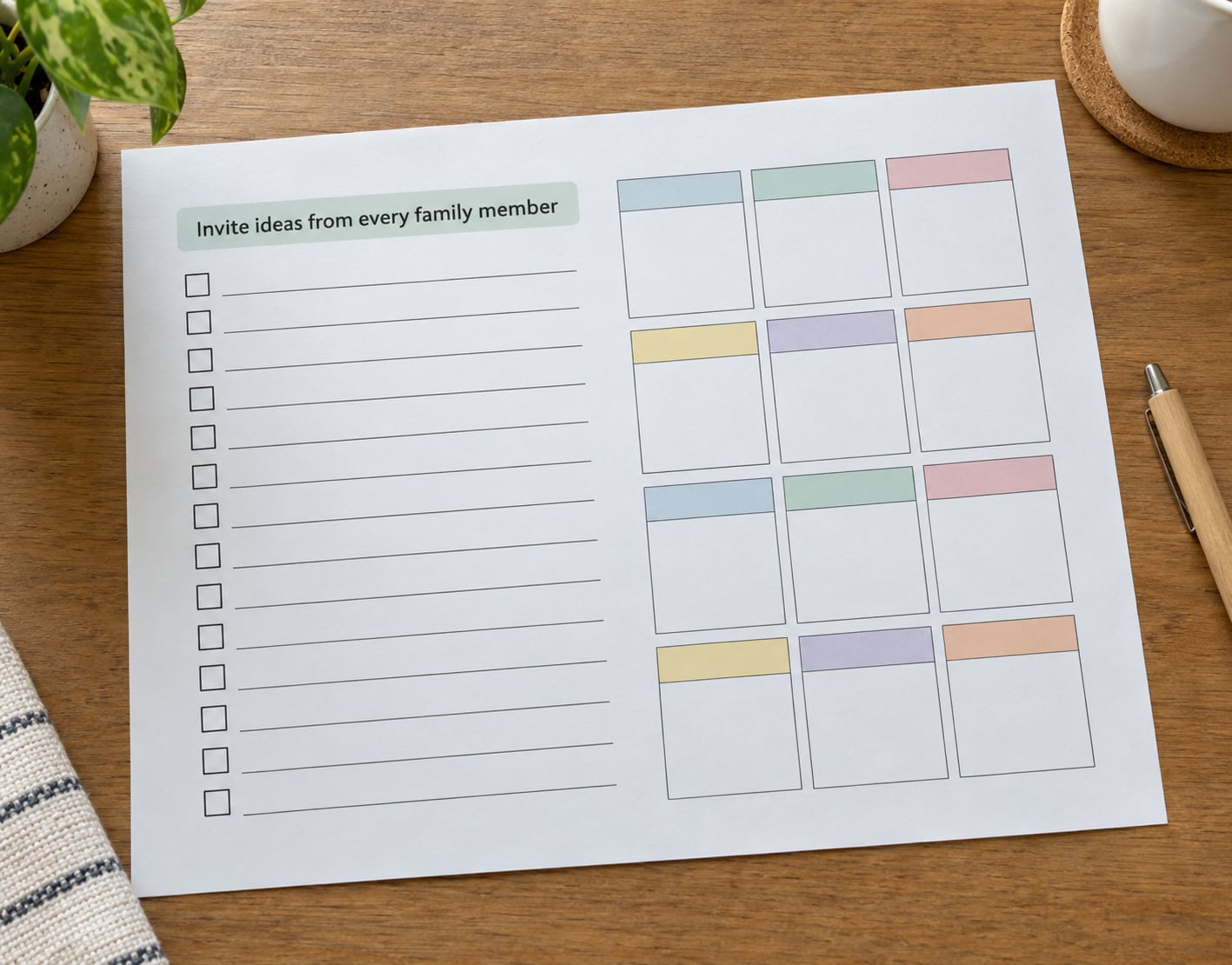 Invite ideas from every family member