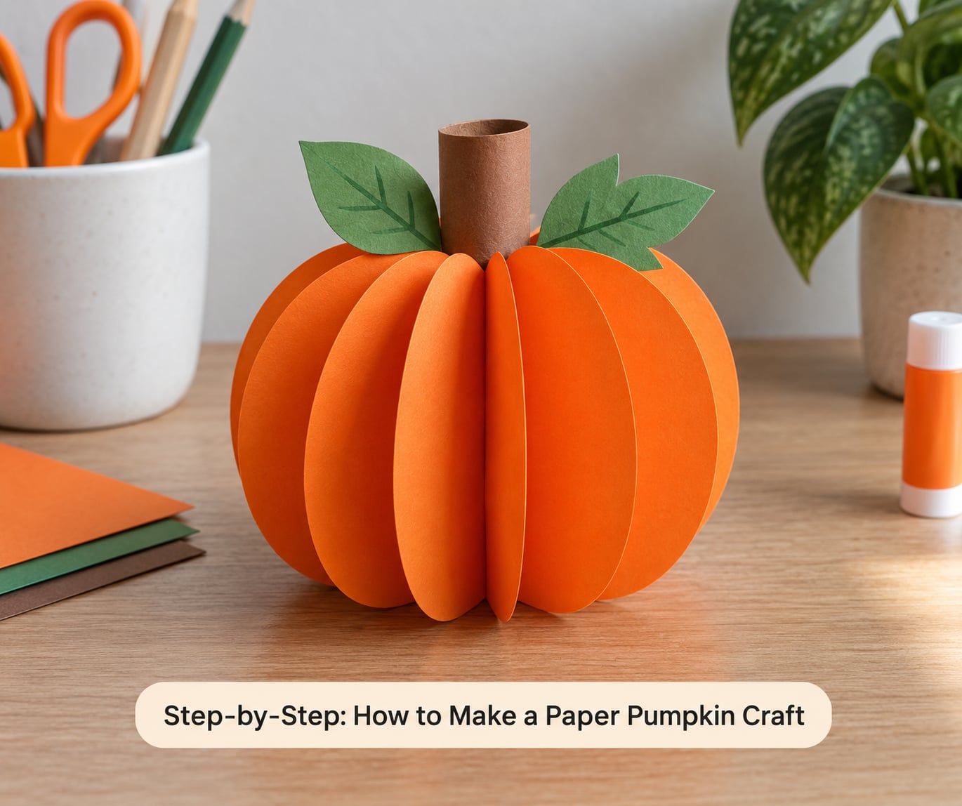 Step-by-Step: How to Make a Paper Pumpkin Craft
