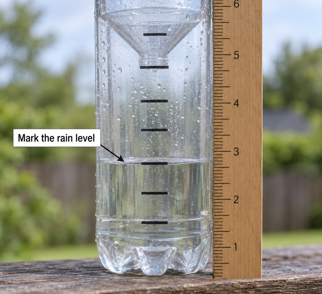 Mark the rain level