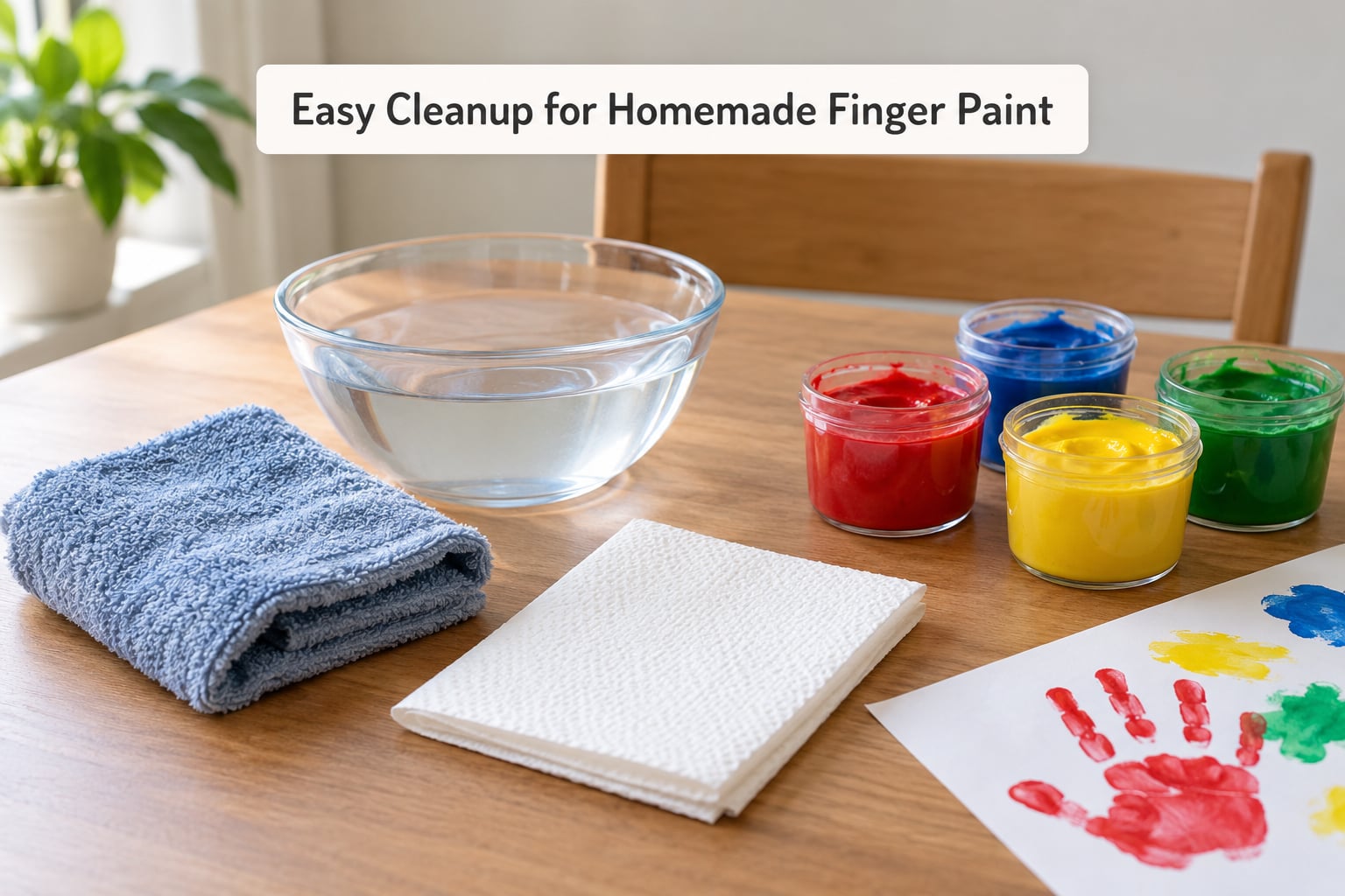 Easy Cleanup for Homemade Finger Paint