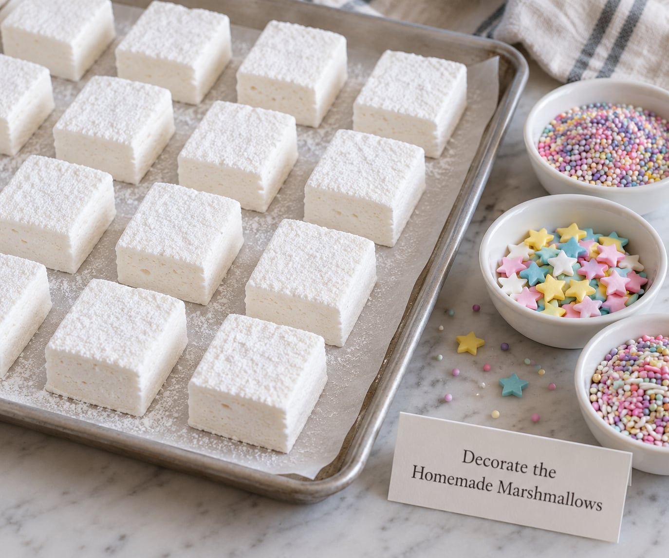 Decorate the Homemade Marshmallows