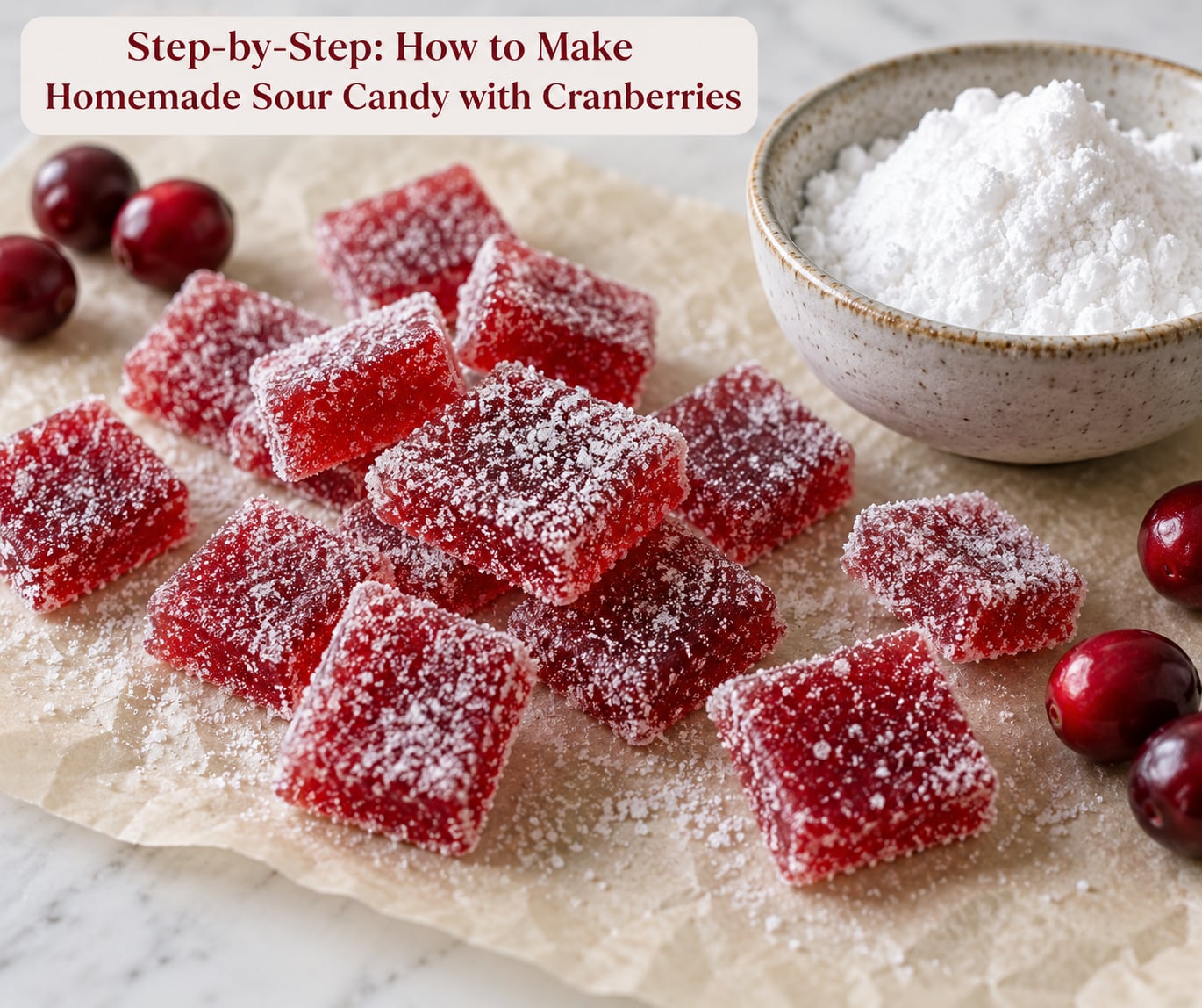 Step-by-Step: How to Make Homemade Sour Candy with Cranberries