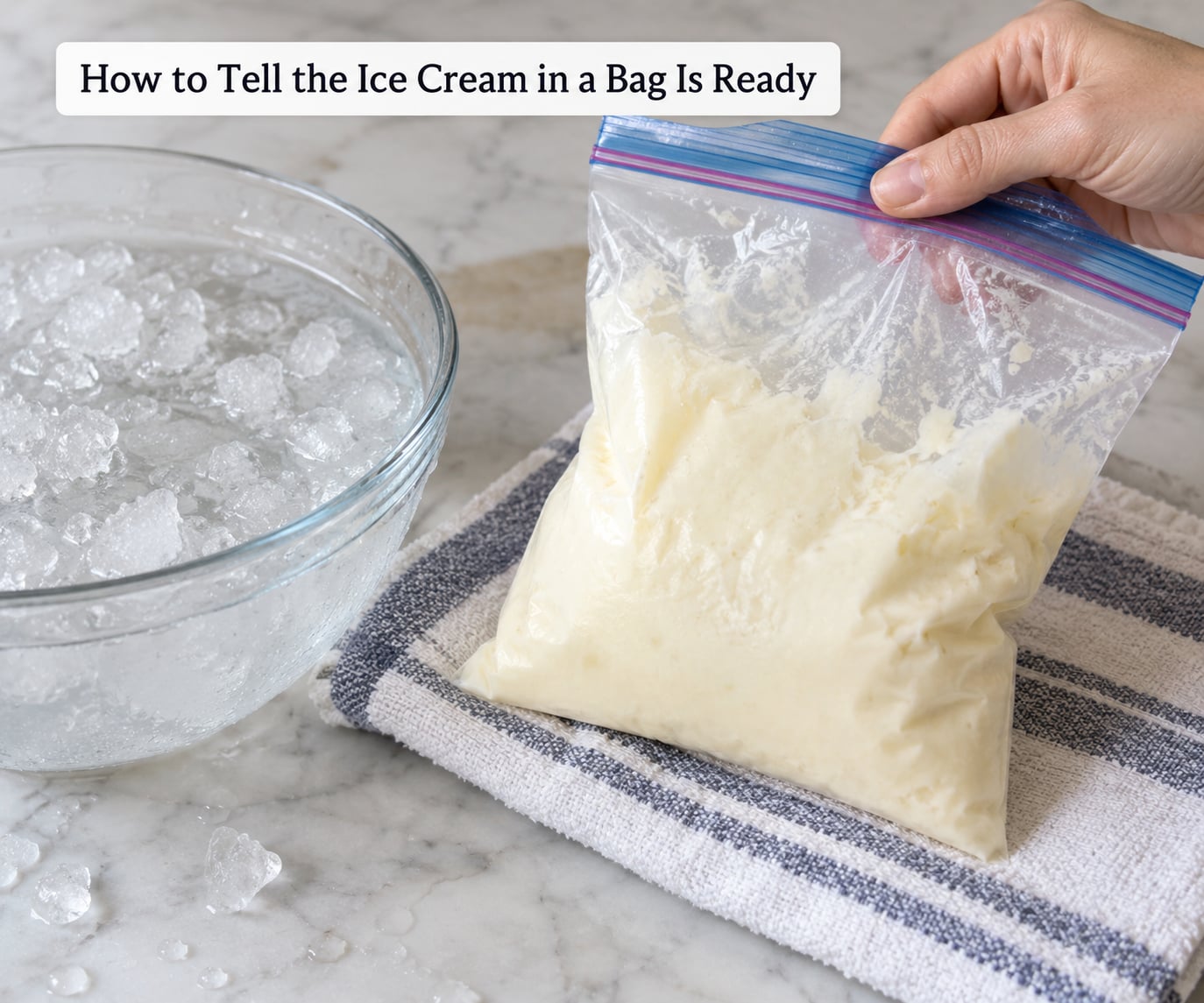 How to Tell the Ice Cream in a Bag Is Ready