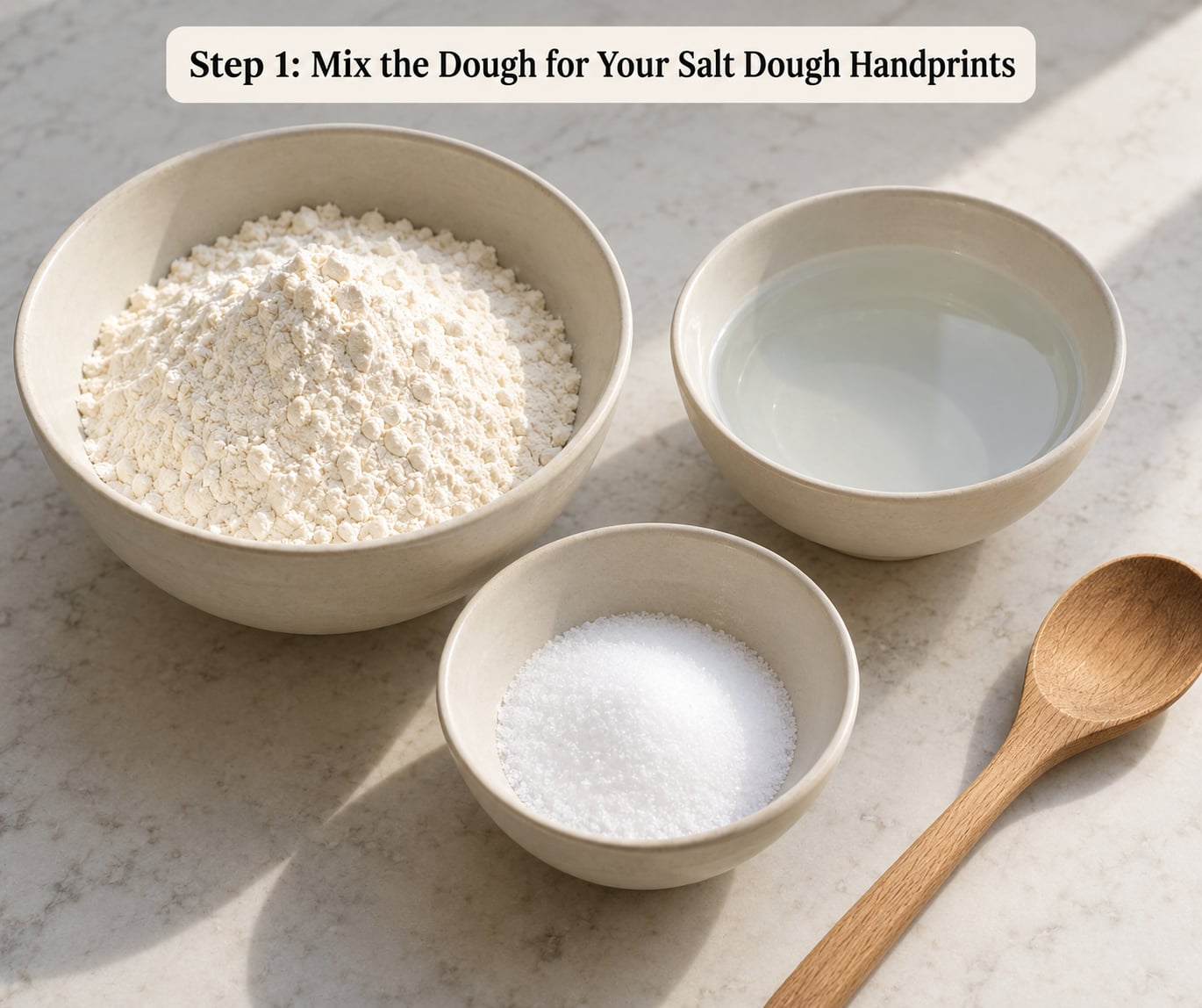 Step 1: Mix the Dough for Your Salt Dough Handprints