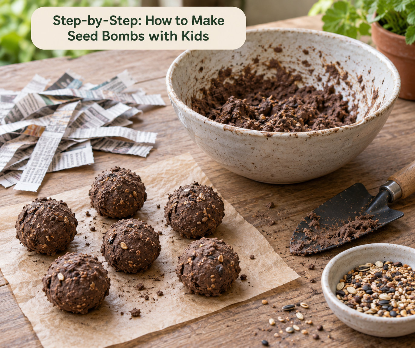 Step-by-Step: How to Make Seed Bombs with Kids