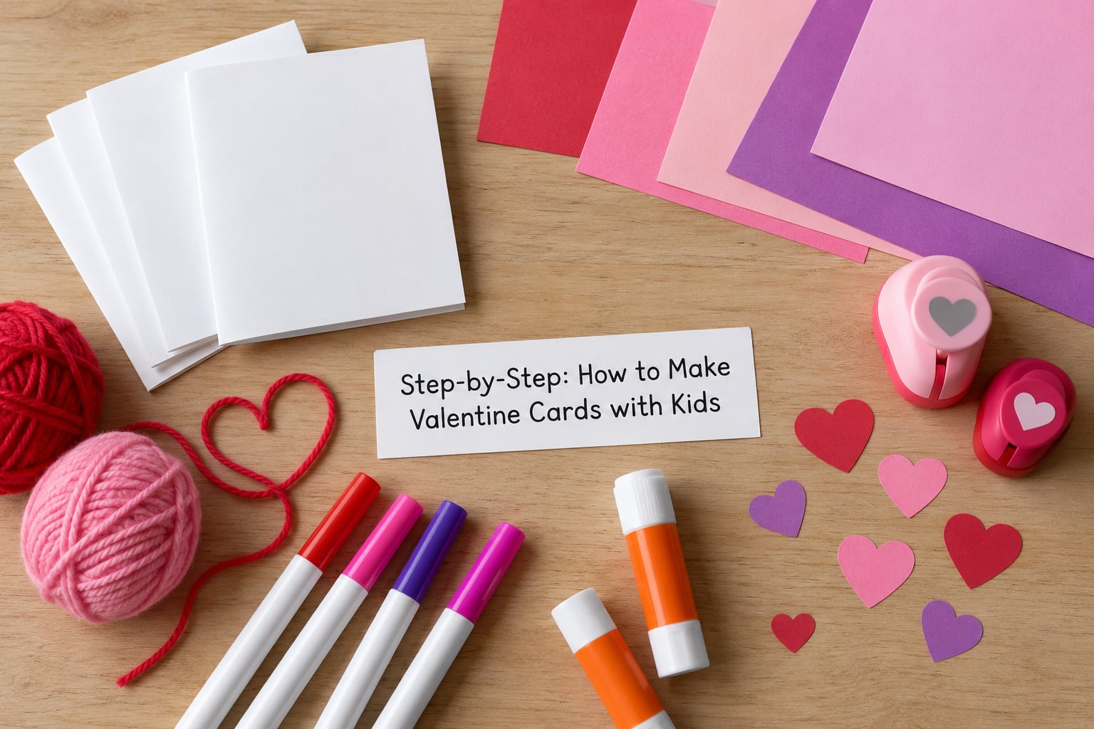Step-by-Step: How to Make Valentine Cards with Kids