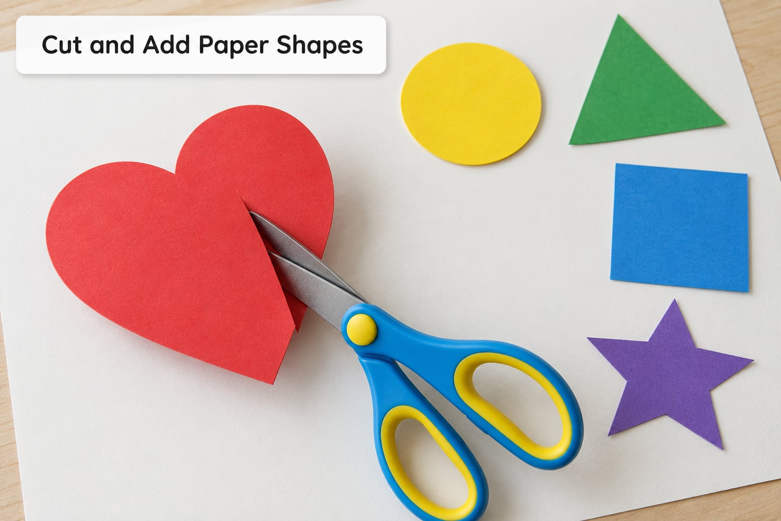 Cut and Add Paper Shapes
