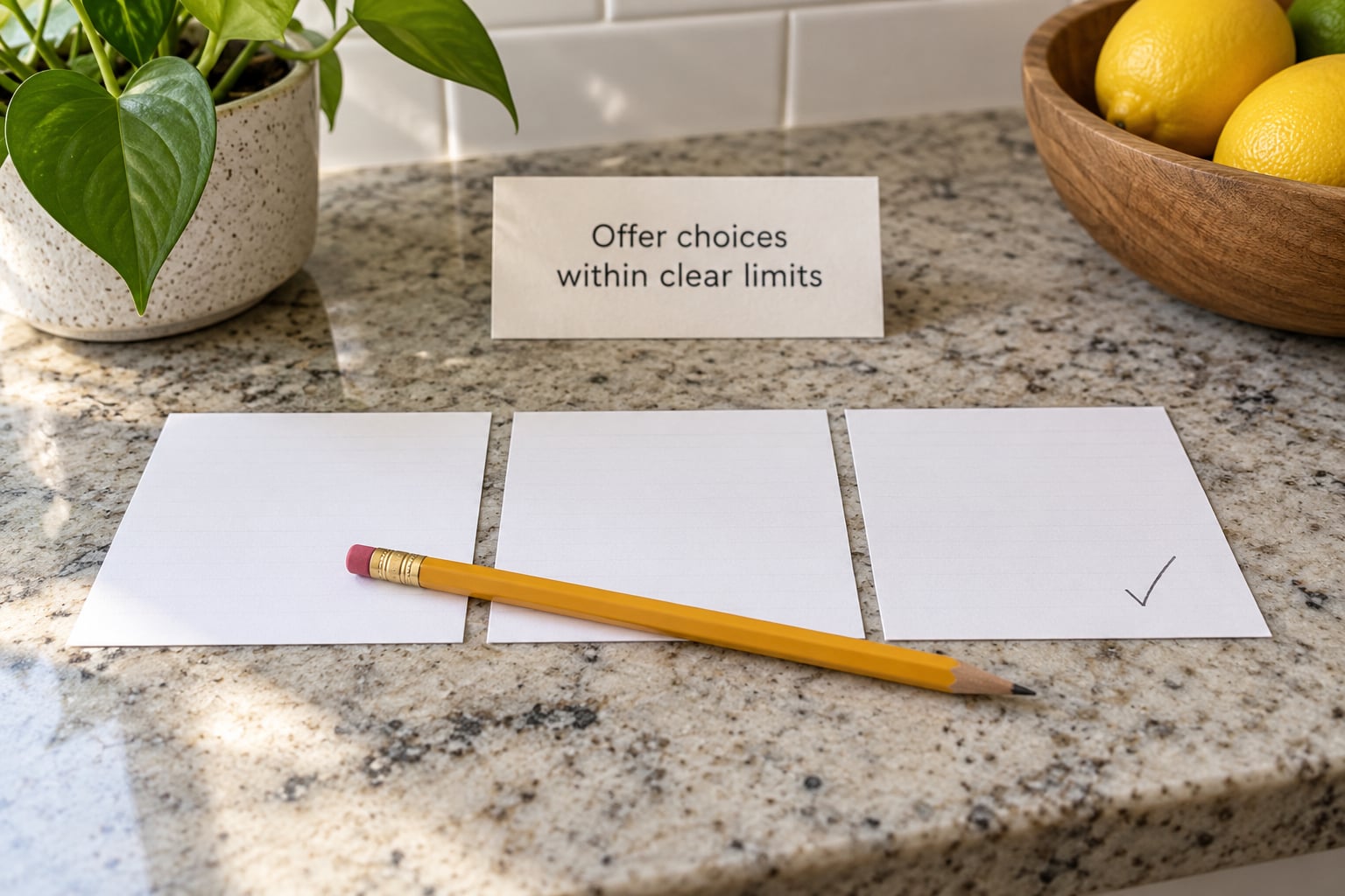 Offer choices within clear limits