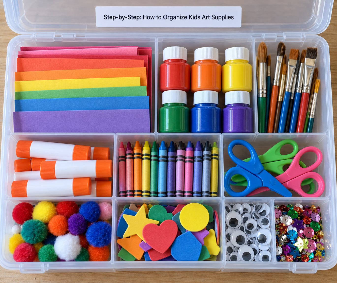 Step-by-Step: How to Organize Kids Art Supplies
